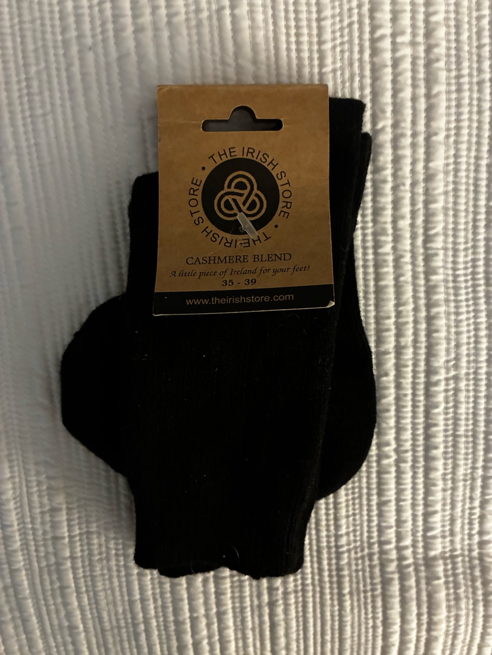 Black Cashmere-Blend Invisible Socks